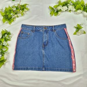 NWT F21 "LOVE" Denim Skirt